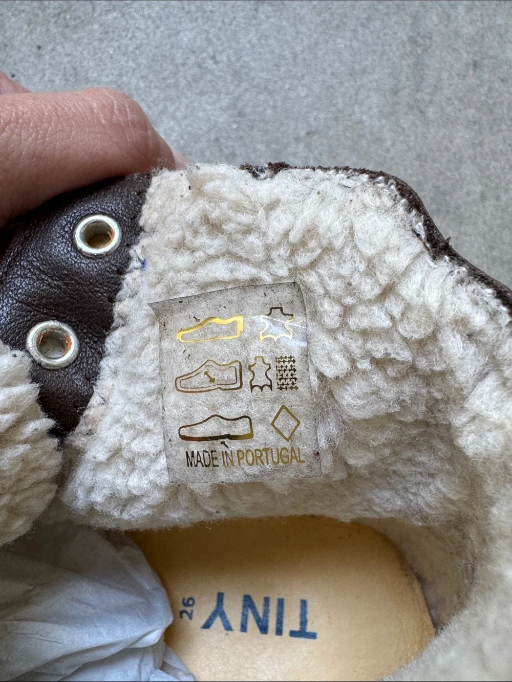 Kids Brown Leather Boots with Blue & Yellow Accents